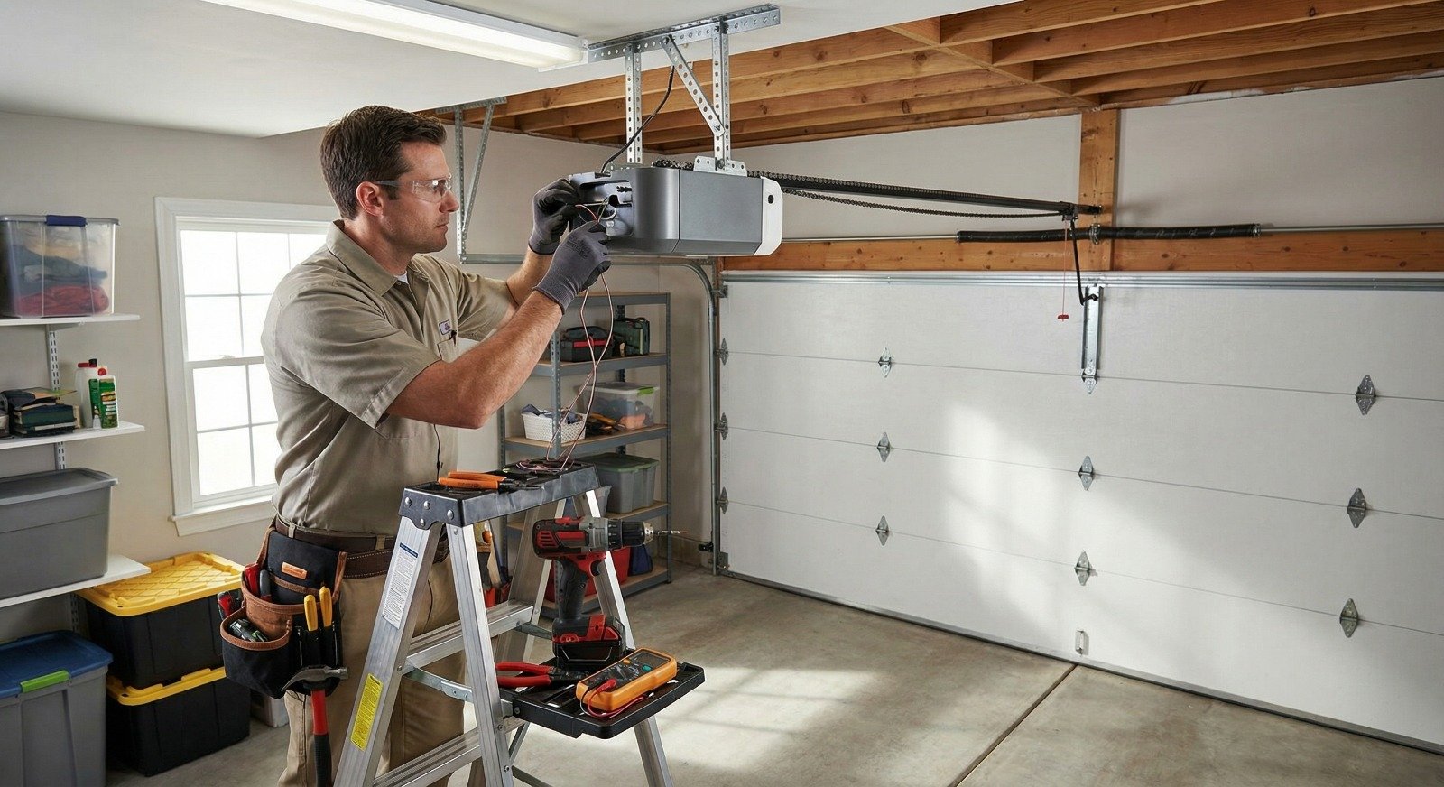 Garage door opener repair by certified Atlas technician — all major brands